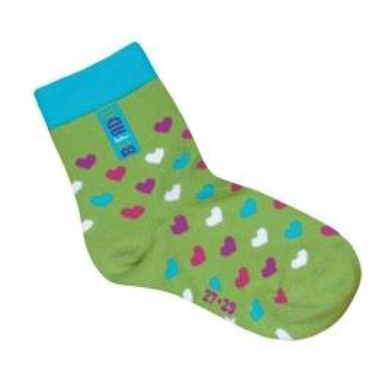 001UVW043 24-26 - ponožky Befado, ZELENÁ, vzor 994
