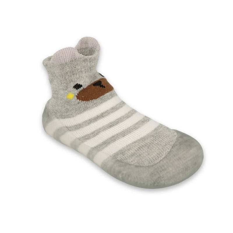 002P012 18 - Befado botičky pro miminka šedé