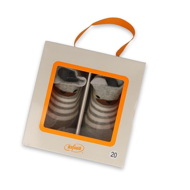 002P012 18 - Befado botičky pro miminka šedé