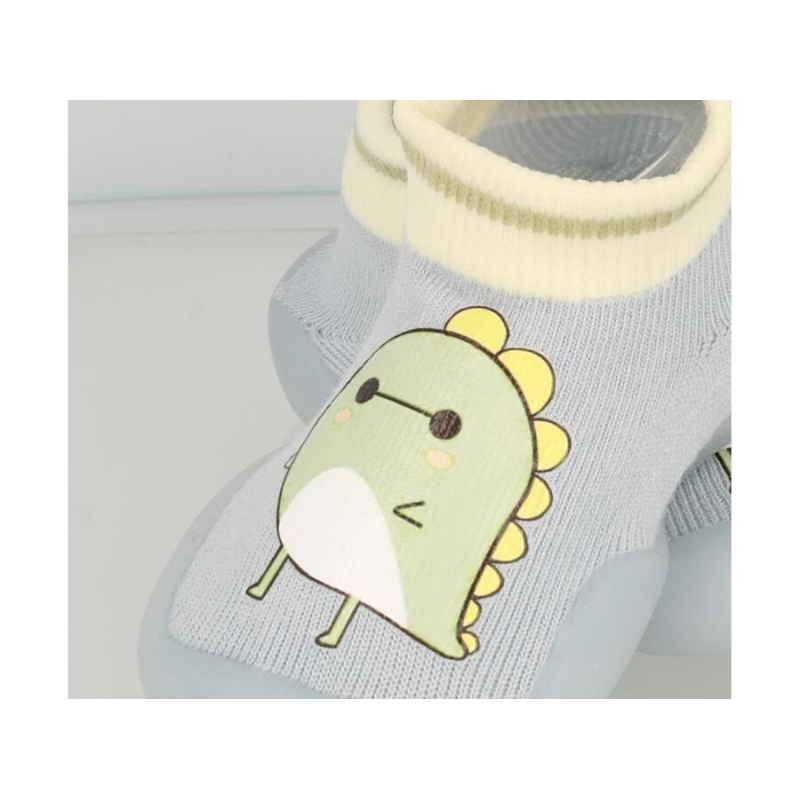 002P025 18 - Befado botičky pro miminka šedé, dino