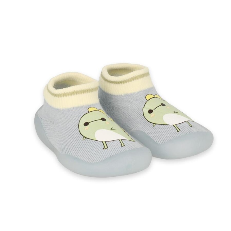 002P025 18 - Befado botičky pro miminka šedé, dino