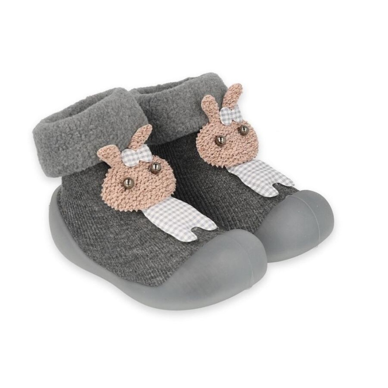 002P031 18 - Befado botičky pro miminka šedé