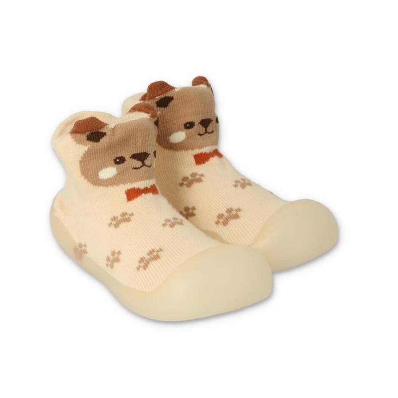 002P037 18 - Befado botičky pro miminka béžové