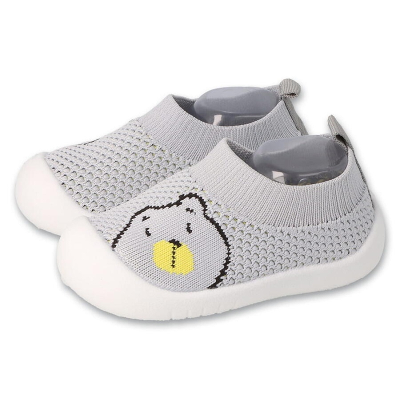 002P042 18 - Befado botičky pro miminka šedé, méďa