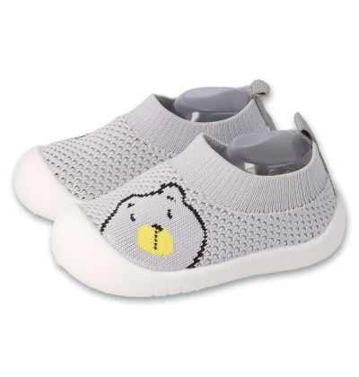 002P042 18 - Befado botičky pro miminka šedé, méďa