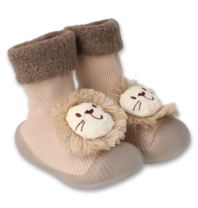 002P048 - Befado botičky pro miminka béžové, lev