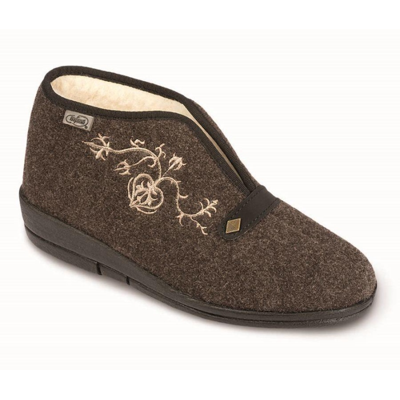 031D027 - dámské bačkory Befado vyšší zimní hnědé