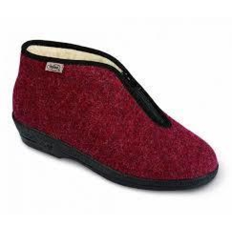 041D050 36 - dám. bačkory, zip, vínová