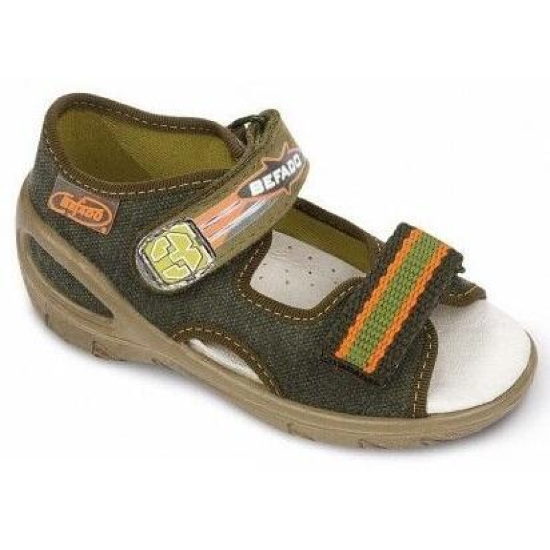 065P021 25 - SUNNY chlapecké sandálky Befado khaki