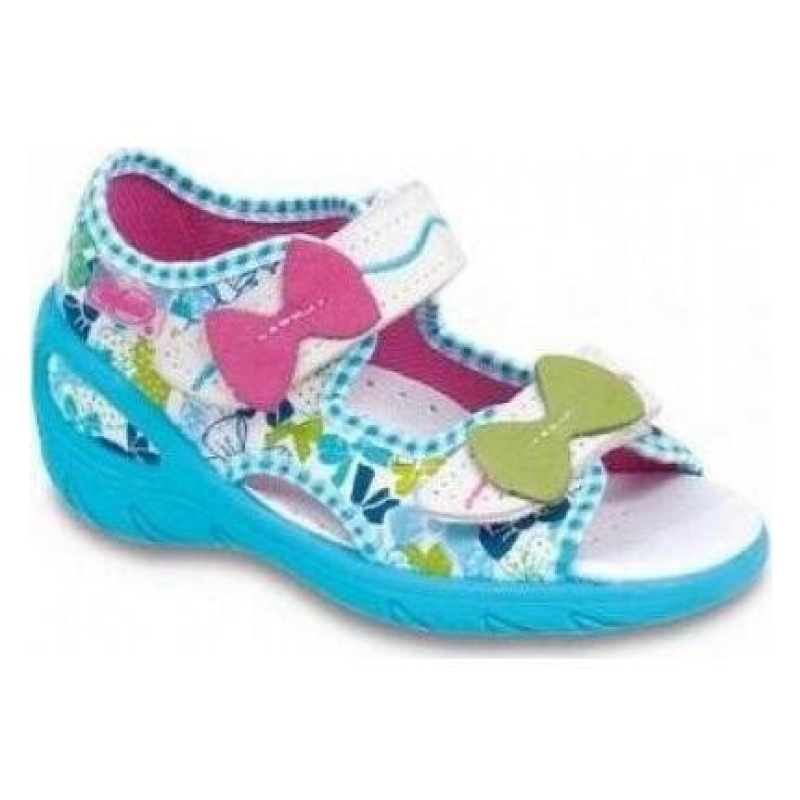 065P072 23 - SUNNY dívčí sandálky Befado bílomodré