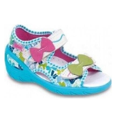 065P072 23 - SUNNY dívčí sandálky Befado bílomodré