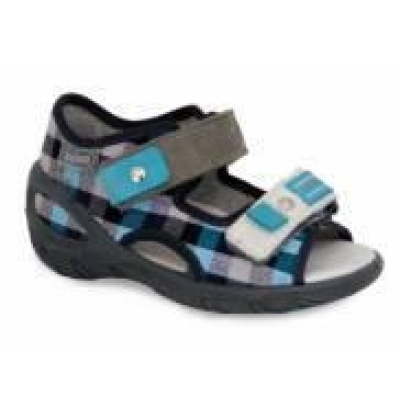 065P086 20 - SUNNY chlapecké sandálky Befado, káro