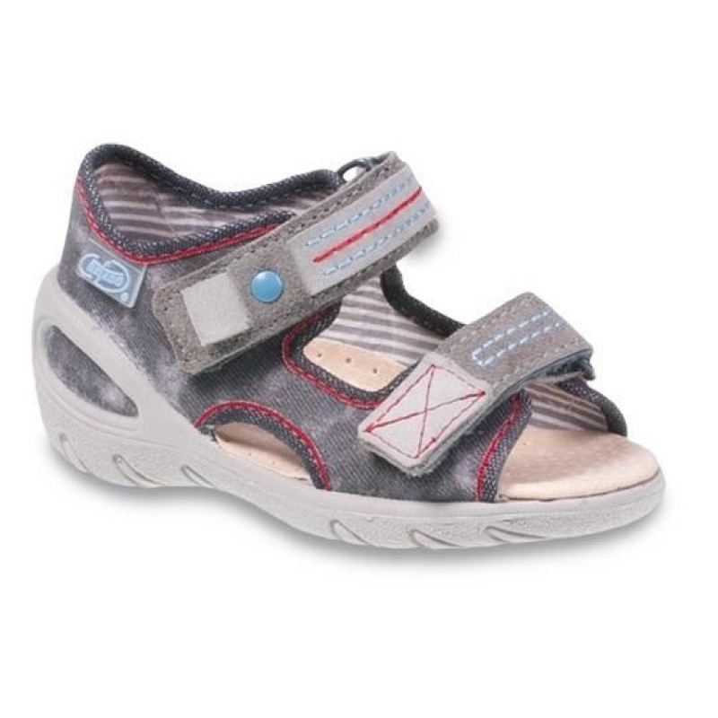065P116 21 - SUNNY - chl.sandálky, šedá batika