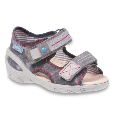 065P116 21 - SUNNY - chl.sandálky, šedá batika