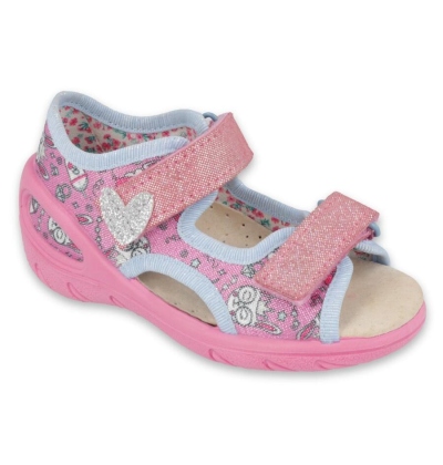 065P147 20 - SUNNY dívčí sandálky Befado, srdce