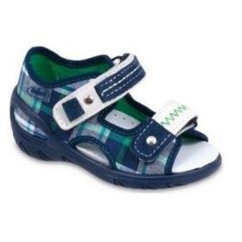 065X068 30 - SUNNY - sandálky Befado, modré káro