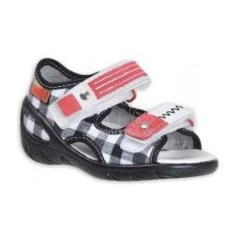 065X071 26 - SUNNY - sandálky Befado, černo-bílá