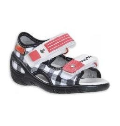 065X071 26 - SUNNY - sandálky Befado, černo-bílá