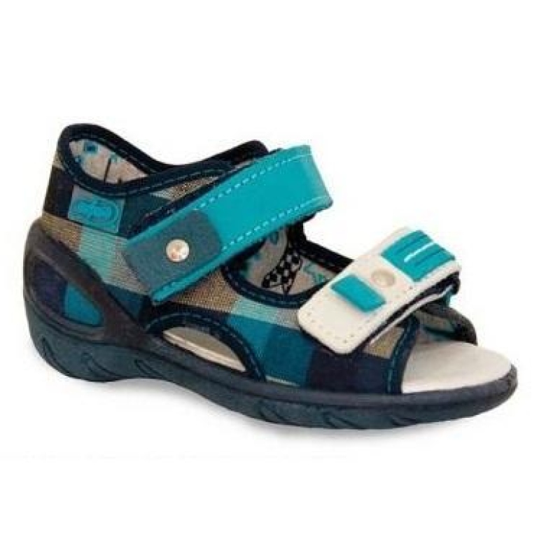 065X090 26 - SUNNY - sandálky Befado, modro-béžová