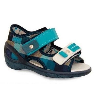 065X090 26 - SUNNY - sandálky Befado, modro-béžová
