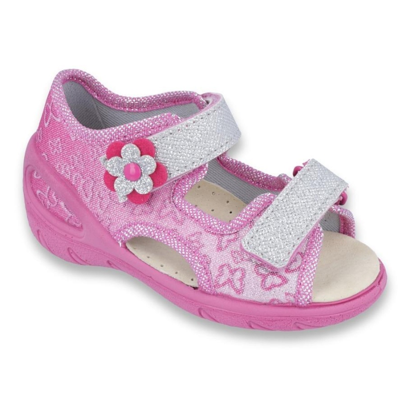 065X123 26 - SUNNY dív.sandálky, růžová, motýlci
