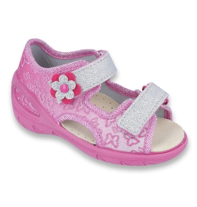 065X123 26 - SUNNY dív.sandálky, růžová, motýlci