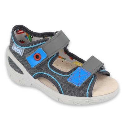 065X132 26 - SUNNY chlapecké sandálky Befado šedé