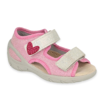 065X173 26 - SUNNY dívčí sandálky Befado růžové