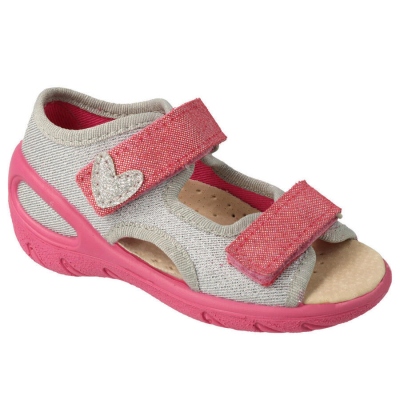 065X177 26 - SUNNY dívčí sandálky Befado stříbrné