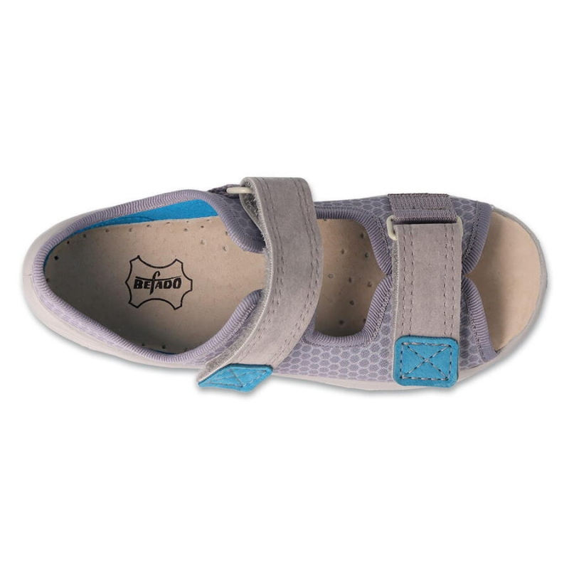 065X180 26 - SUNNY dětské sandálky Befado šedé