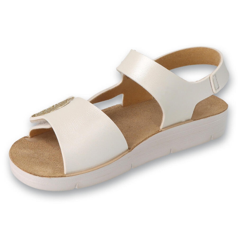 068Y007 28 Befado dívčí sandálky CLIP srdíčko