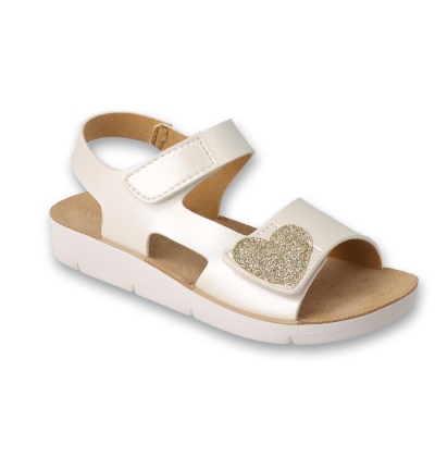068Y007 28 Befado dívčí sandálky CLIP srdíčko