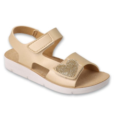 068Y008 28 Befado dívčí sandálky CLIP srdíčko