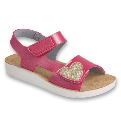 068Y009 28 Befado dívčí sandálky CLIP srdíčko