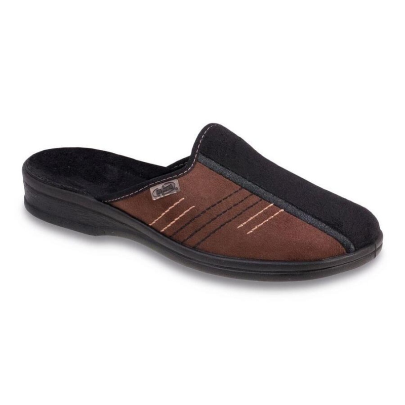 093M018 40 - pantofle PARYS ZŠ Befado, černo-hnědá