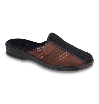 093M018 40 - pantofle PARYS ZŠ Befado, černo-hnědá