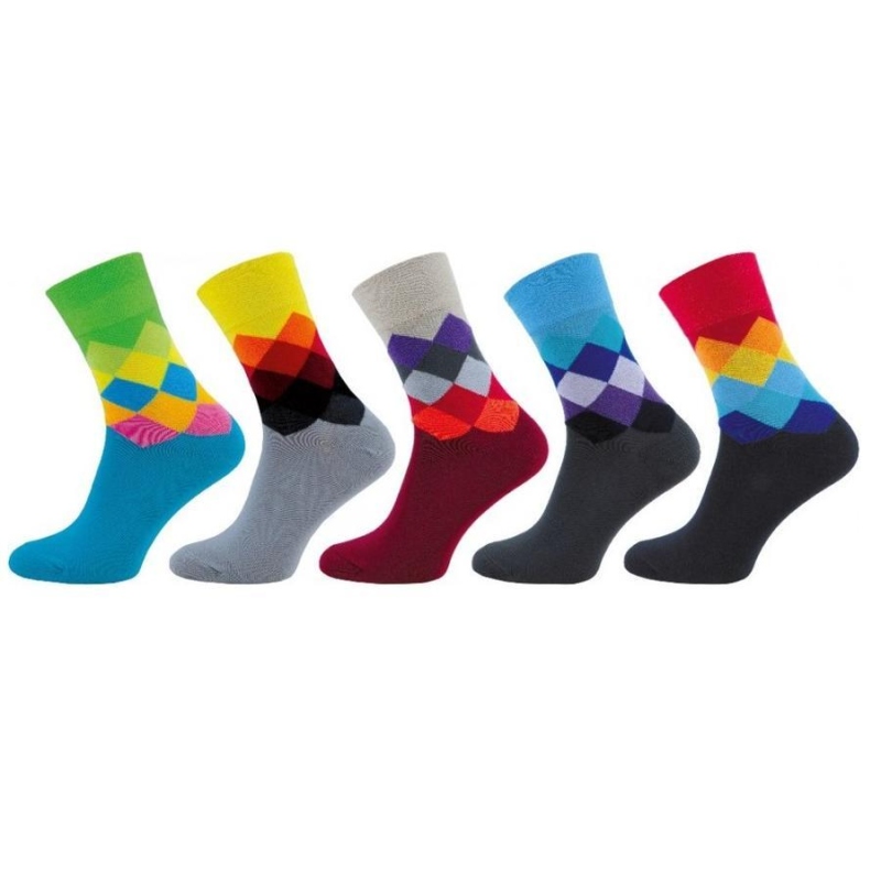 1001 (22S) Happy Socks KÁRO, vel. 24-26 (37-39)