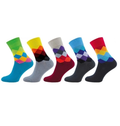 1001 (22S) Happy Socks KÁRO, vel. 24-26 (37-39)