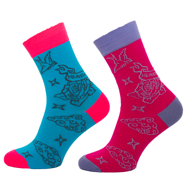 1005 - Happy Socks RůŽE, vel. 24-26 (37-39)