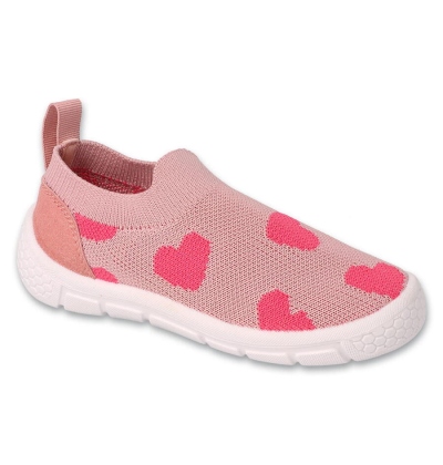 102X018 23  dívčí obuv Befado HONEY růžová srdíčka