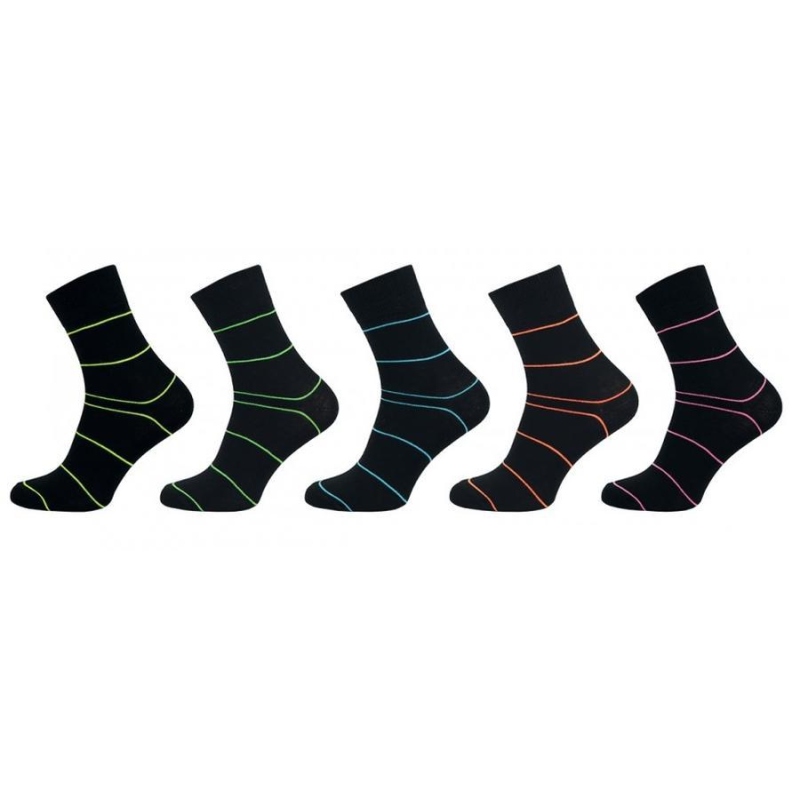 1072 (29F/C) dámské černé, PRUHY, 23-25 (36-38)