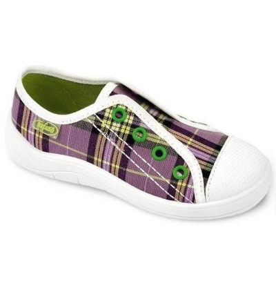 107X037 25 - dívčí tenisky BEFADO, fialové káro