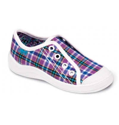 107X070 25 - dívčí tenisky BEFADO, fialové káro