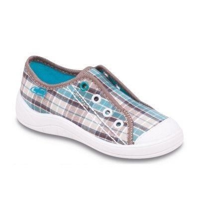 107X080 25 - chlapecké tenisky BEFADO, béžové káro