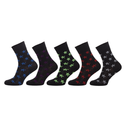 1085 - HVĚZDIČKY, dám.ponožky lycra, 24-25 (37-38)