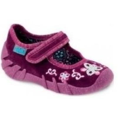 109P035 20 - balerínky Befado vínové, kytička