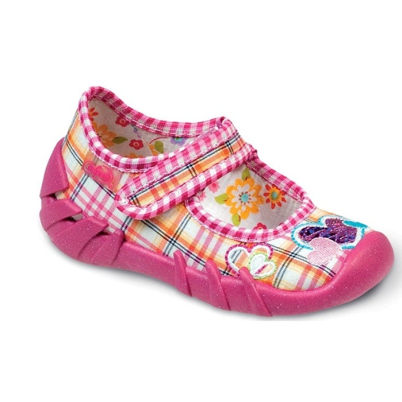 109P041 20 - balerínky Befado žluto-růžové, srdce