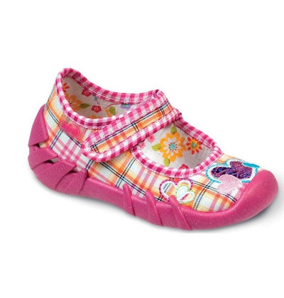 109P041 20 - balerínky Befado žluto-růžové, srdce