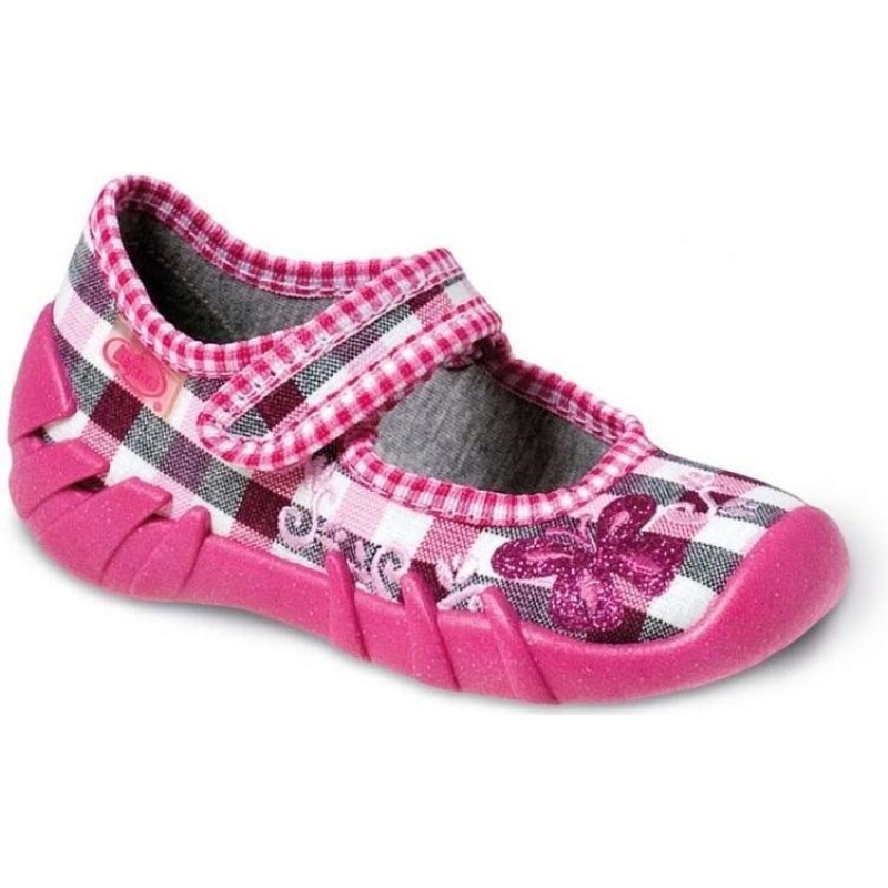 109P060 20 - balerínky Befado, růžová, motýlek