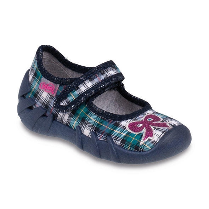 109P097 20 - balerínky Befado petrolejová,mašlička